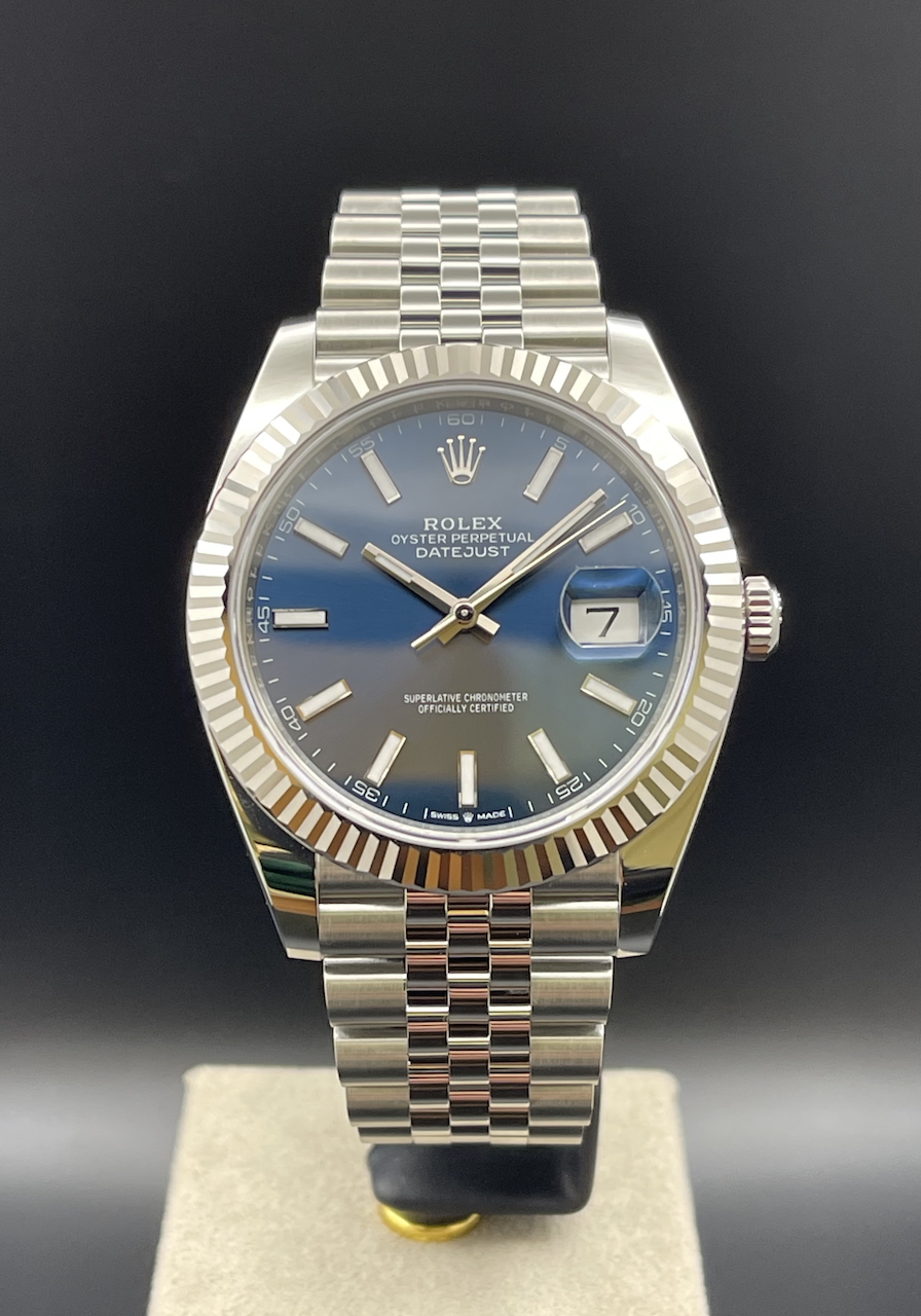 Rolex datejust 41 blu hotsell